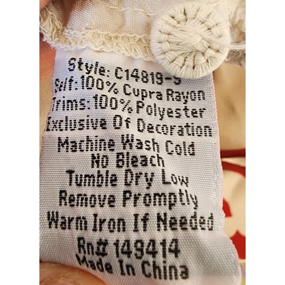 Johnny Was Size Large Long Sleeve Embroidered Lightweight Boho - Picture 8 of 8